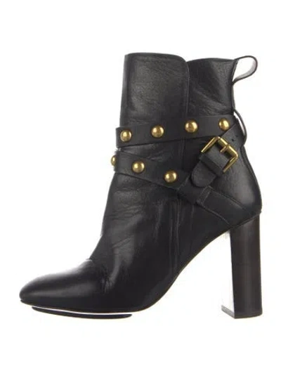 Pre-owned See By Chloé Leather Studded Accents Boots In Multi