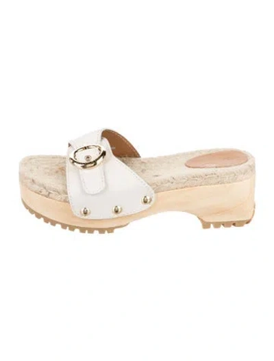 Pre-owned See By Chloé Leather Studded Accents Slides In Brown