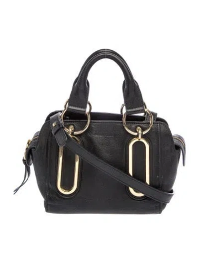 Pre-owned See By Chloé Leather Top Handle Bag In Black
