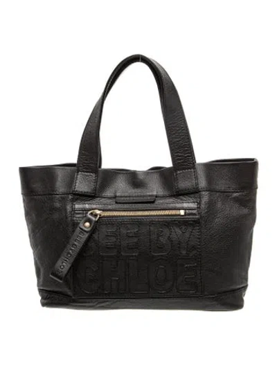 Pre-owned See By Chloé Leather Top Handle Bag In Black