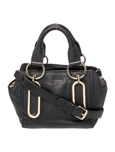 Pre-owned See By Chloé Leather Top Handle Bag In Black