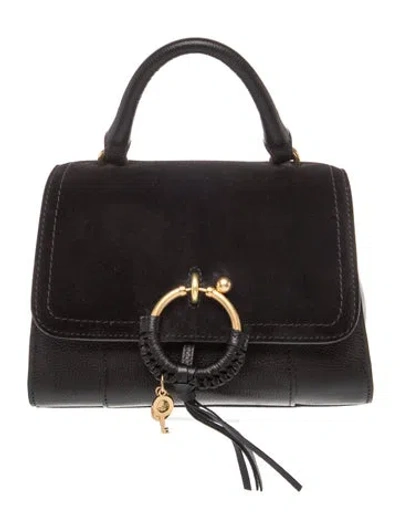 Pre-owned See By Chloé Leather Top Handle Bag In Black