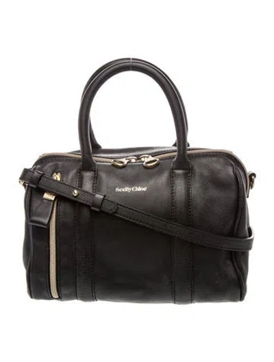 Pre-owned See By Chloé Leather Top Handle Bag In Black