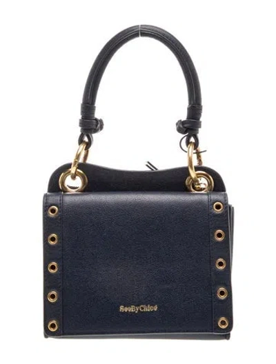 Pre-owned See By Chloé Leather Top Handle Bag In Blue
