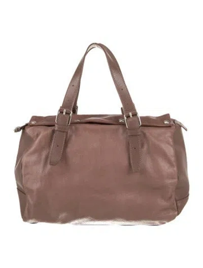 Pre-owned See By Chloé Leather Top Handle Bag In Gray