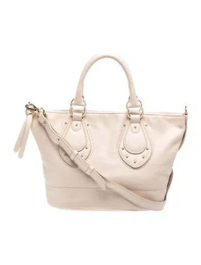 Pre-owned See By Chloé Leather Top Handle Bag In Gray