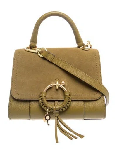 Pre-owned See By Chloé Leather Top Handle Bag In Green