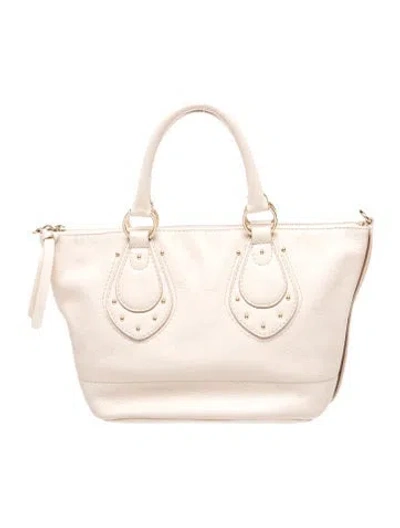 Pre-owned See By Chloé Leather Top Handle Bag In Neutrals