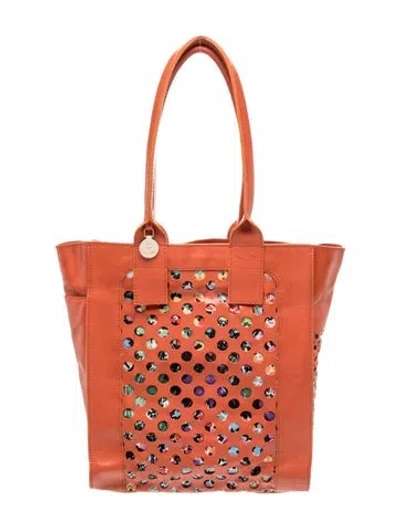 Pre-owned See By Chloé Leather Top Handle Bag In Orange