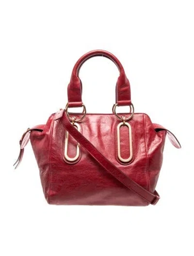 Pre-owned See By Chloé Leather Top Handle Bag In Red