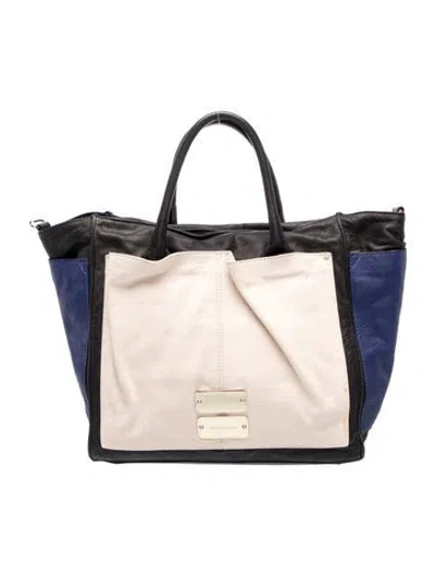 Pre-owned See By Chloé Leather Top Handle Bag In Silver