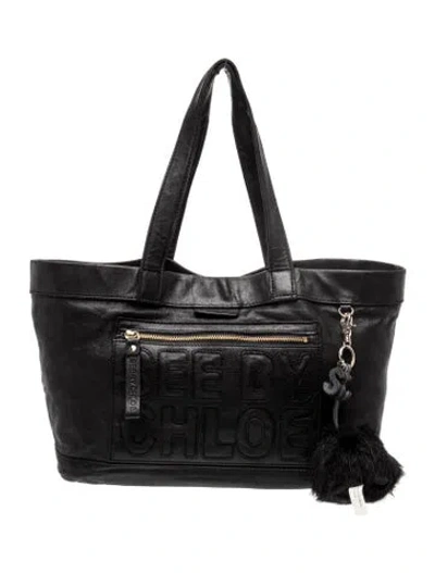 Pre-owned See By Chloé Leather Tote In Black