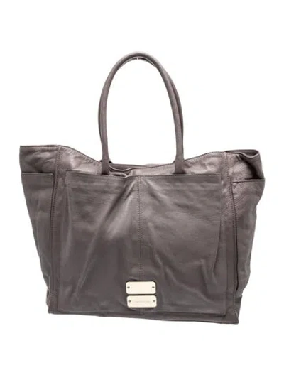Pre-owned See By Chloé Leather Tote In Grey