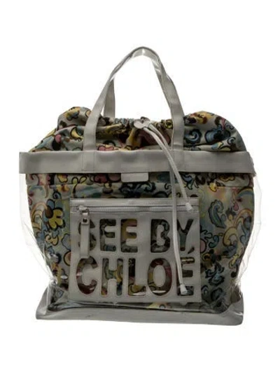 Pre-owned See By Chloé Leather Tote In Grey