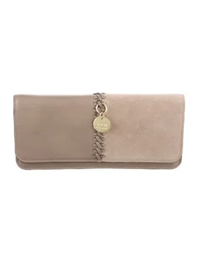Pre-owned See By Chloé Leather Wallet In Neutral