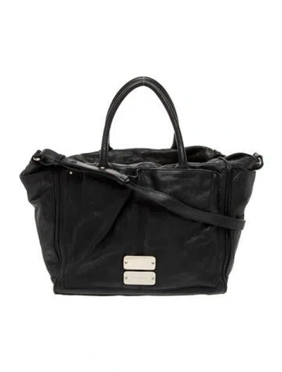 Pre-owned See By Chloé Leather Weekender Bag In Black