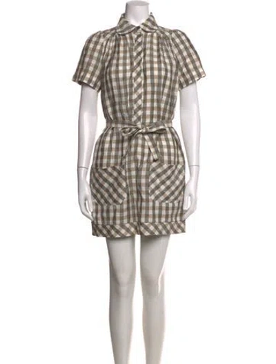 Pre-owned See By Chloé Linen Mini Dress In Gray