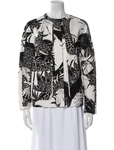 Pre-owned See By Chloé Linen Printed Evening Jacket In Black
