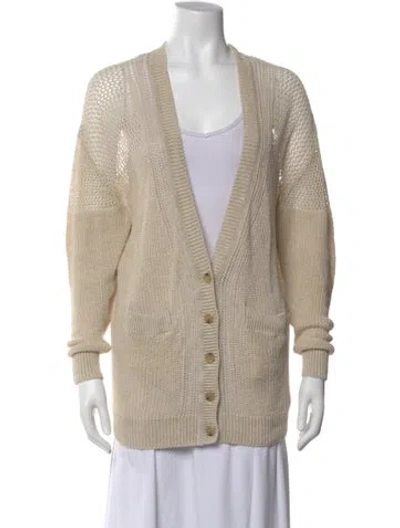 Pre-owned See By Chloé Linen V-neck Sweater
