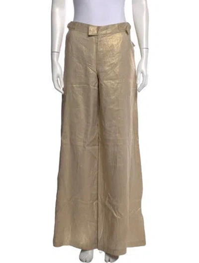 Pre-owned See By Chloé Linen Wide Leg Pants In Neutrals