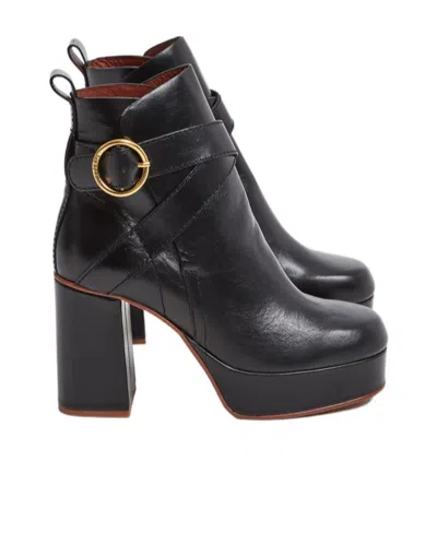 See By Chloé Logo Boots In Black