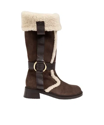 See By Chloé Logo Boots In Black