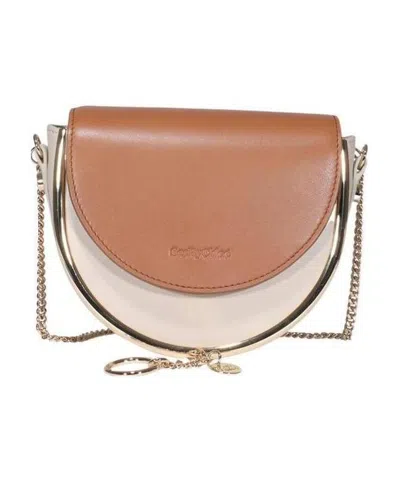 See By Chloé Logo Chain Shoulder Bag In Pink