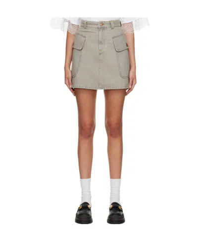 See By Chloé Logo-decorated Skirt In Nude