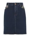 See By Chloé Logo Denim Skirt In Black