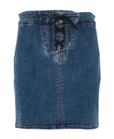 See By Chloé . Logo Drawstring Skirt In Blue