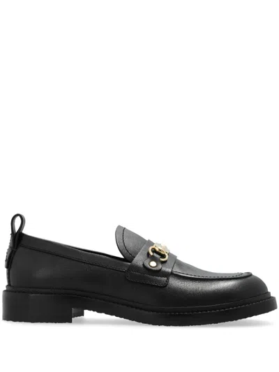 See By Chloé Logo-engraved Leather Loafers In Black