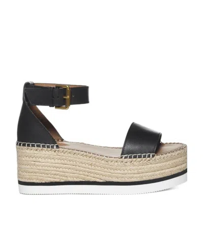 See By Chloé Logo High-heeled Sandals In Nude