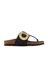 See By Chloé Logo Slippers In Black