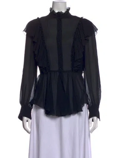 Pre-owned See By Chloé Long Sleeve Blouse In Black