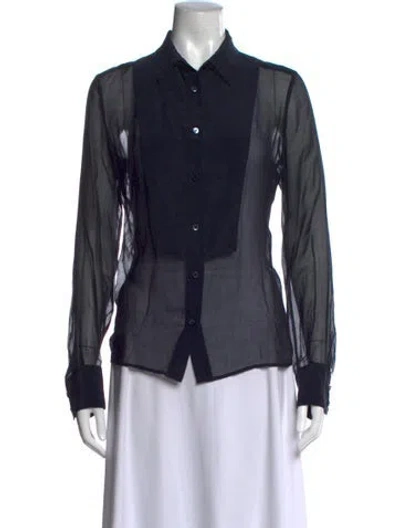Pre-owned See By Chloé Long Sleeve Blouse In Blue