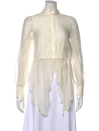 Pre-owned See By Chloé Long Sleeve Blouse In Neutral