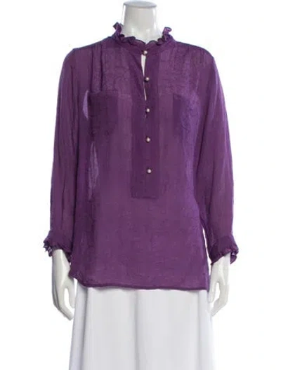 Pre-owned See By Chloé Long Sleeve Blouse In Purple