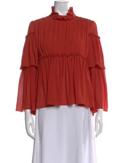 Pre-owned See By Chloé Long Sleeve Blouse In Red