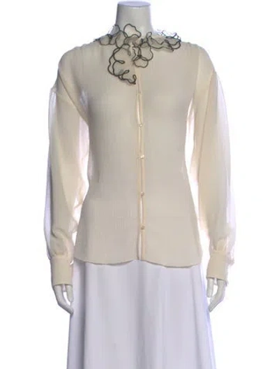 Pre-owned See By Chloé Long Sleeve Blouse W/ Tags In Neutral