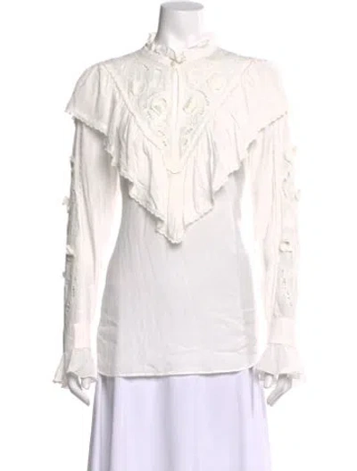 Pre-owned See By Chloé Long Sleeve Blouse In White