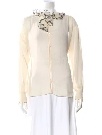 Pre-owned See By Chloé Long Sleeve Top In Neutral