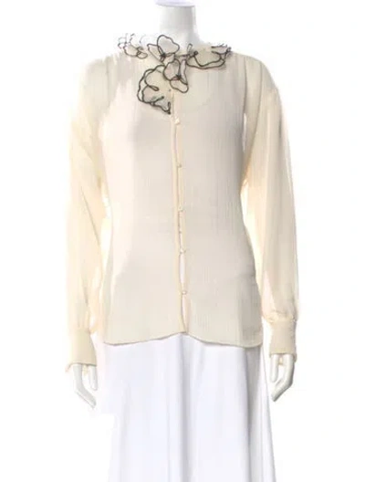 Pre-owned See By Chloé Long Sleeve Top In Neutrals
