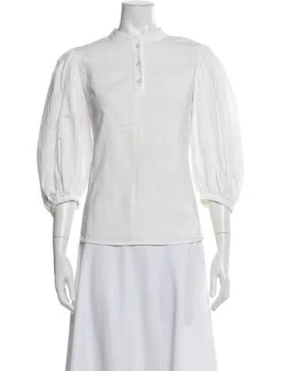 Pre-owned See By Chloé Long Sleeve Top In White