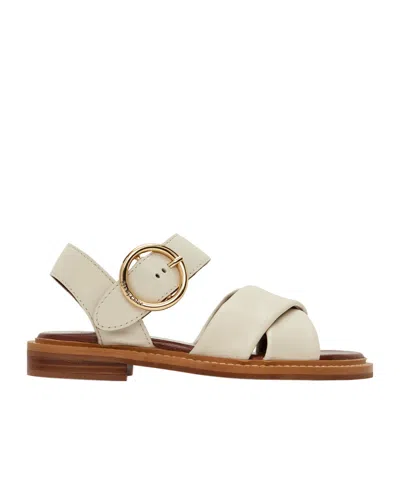 See By Chloé Lyna Cross-strap Flat Sandals In Nude