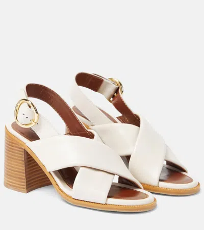 See By Chloé Lyna Leather Sandals In Neutrals