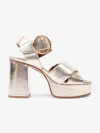 SEE BY CHLOÉ LYNA PLATFORM SANDALS 90MM LEATHER