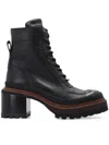 See By Chloé Lace-up Combat Boots In Black