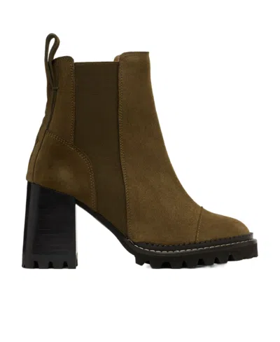 See By Chloé Mallory And Ankle Boots In Brown