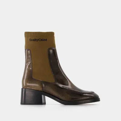 See By Chloé Mallory Boots In Brown