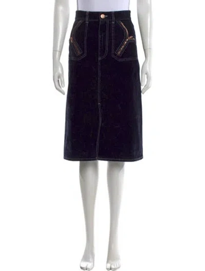 Pre-owned See By Chloé Midi Length Skirt In Black